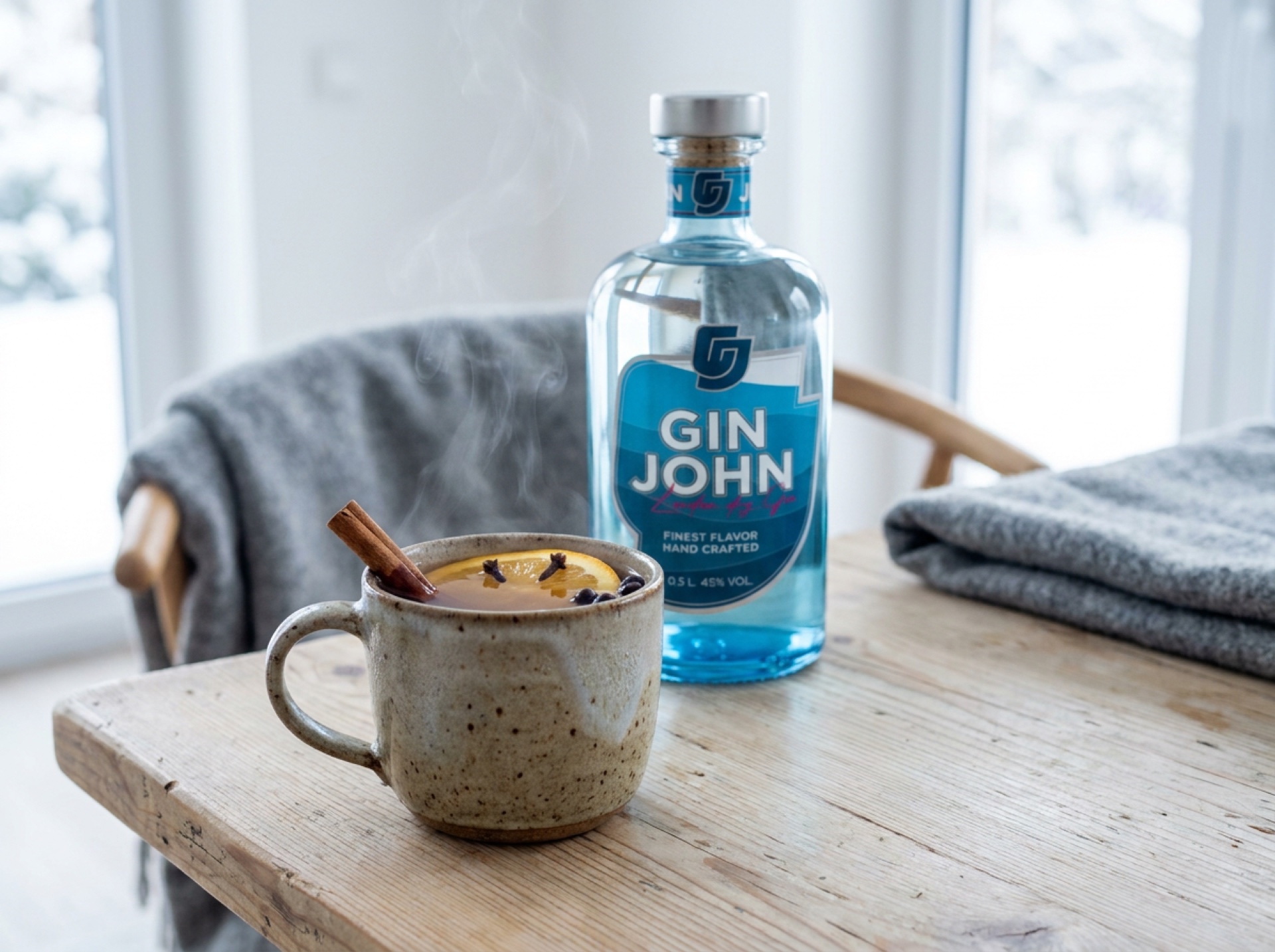 Wacholder-Punch mit Gin John – Heißgetränk für 4 Personen